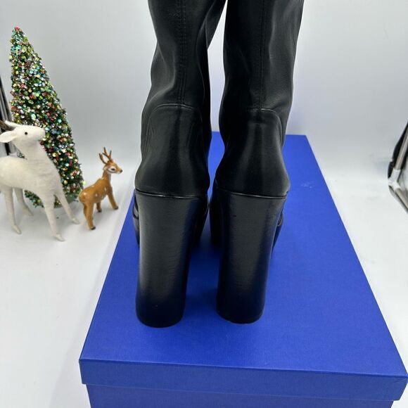 Women’s Stuart Weitzman stretch platform sky, high booties size 10 made Spain - Picture 11 of 14